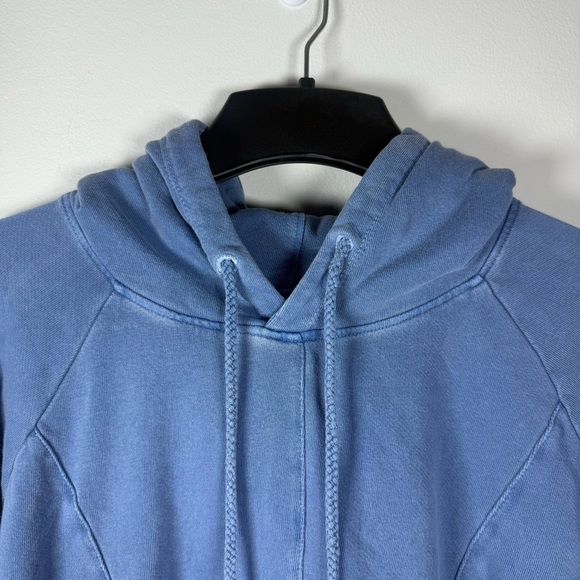 Pilcro by Anthropologie Flynn Blue Peplum Hoodie Size Large - Picture 3 of 16